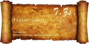 Tisler Zsolt névjegykártya