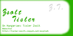 zsolt tisler business card
